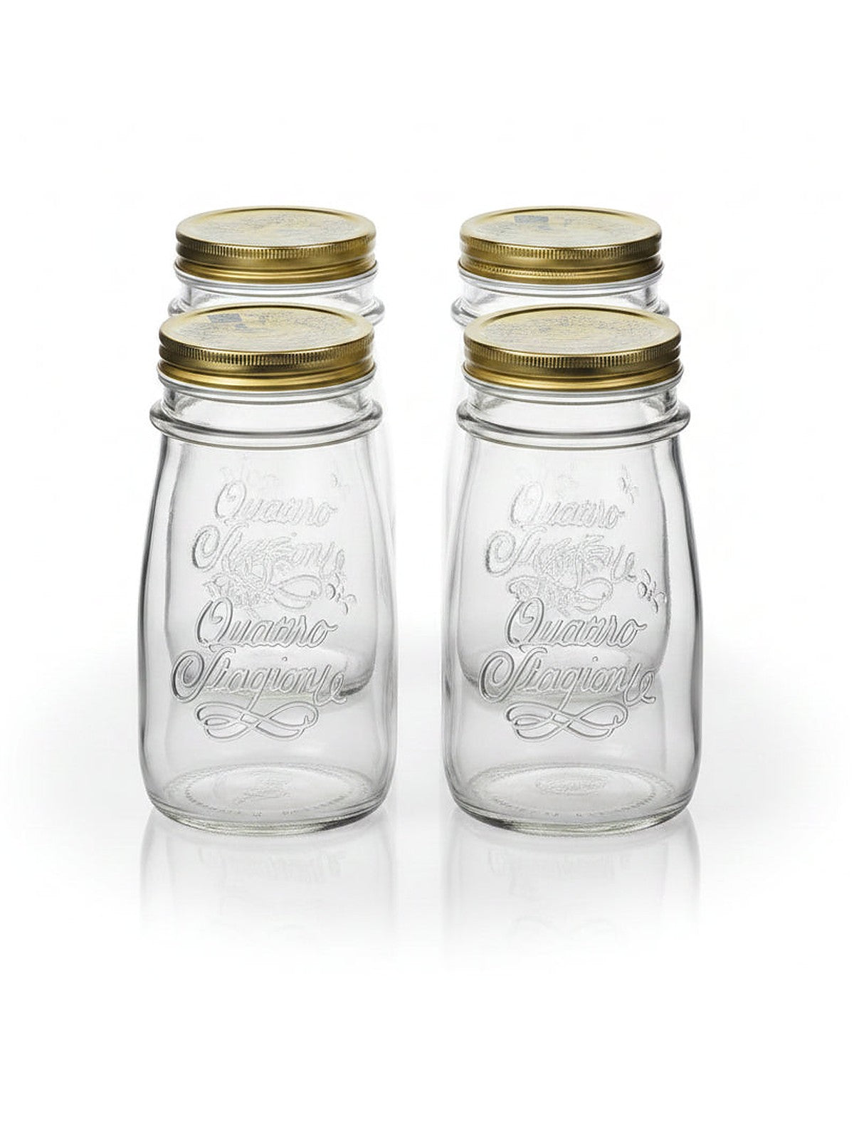 Zestaw 4 butelek do smoothie Bormioli Quattro Stagioni 200 ml