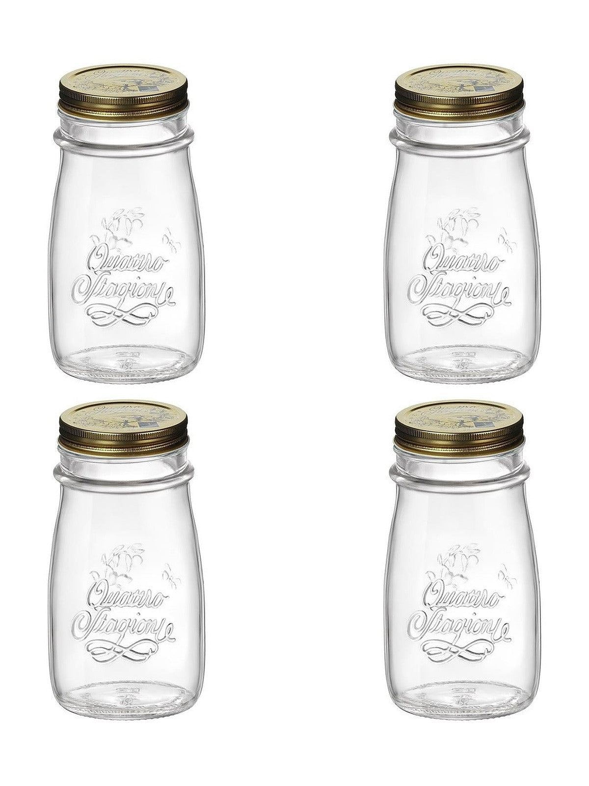 Zestaw 4 butelek do smoothie Bormioli Quattro Stagioni 410 ml