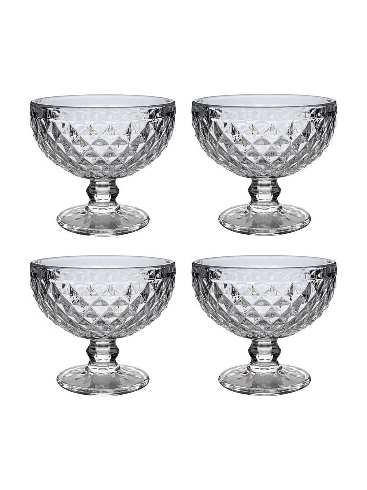 Zestaw 4 pucharków do lodów Cristal 350ml
