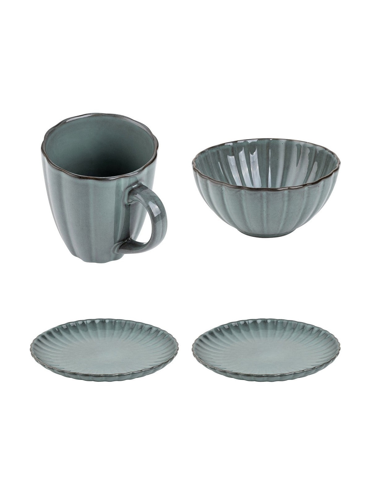 Zestaw 20 elementowy komplet porcelany Atlantica morska