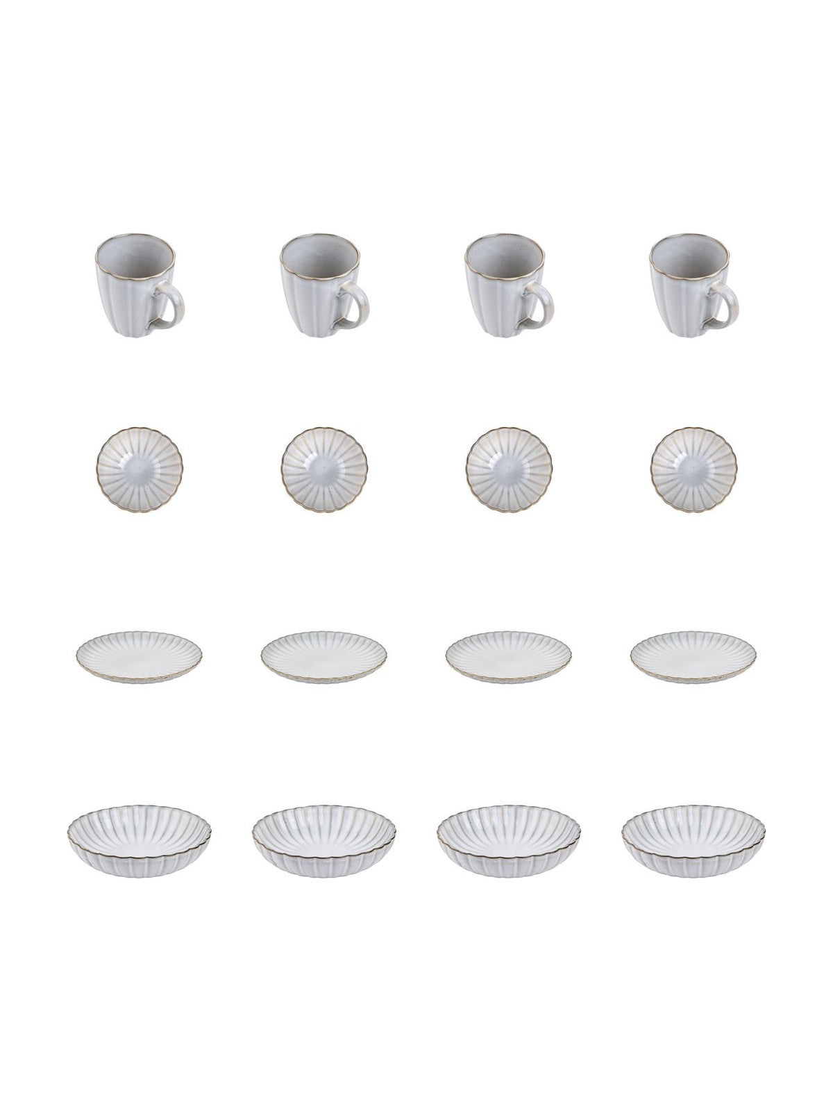 Zestaw 20 elementowy komplet porcelany Atlantica szara