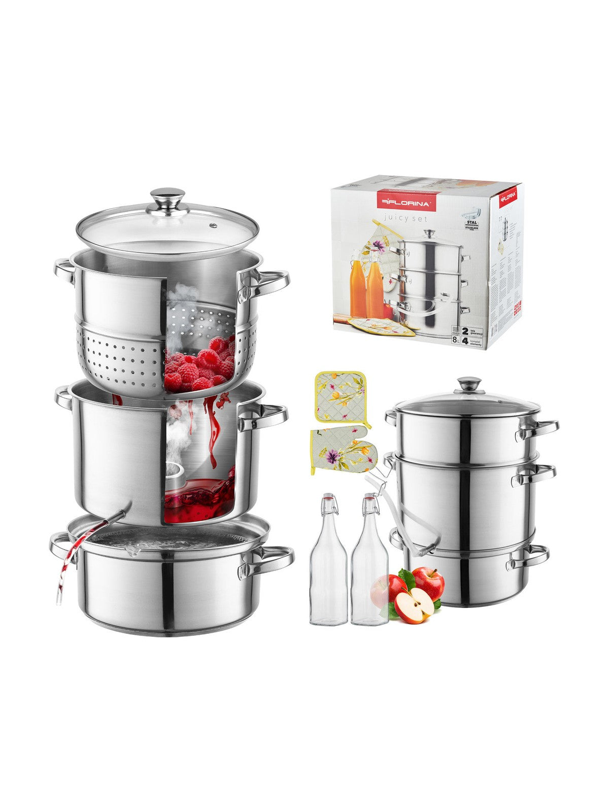 Zestaw sokownik ecom 8l juicy set