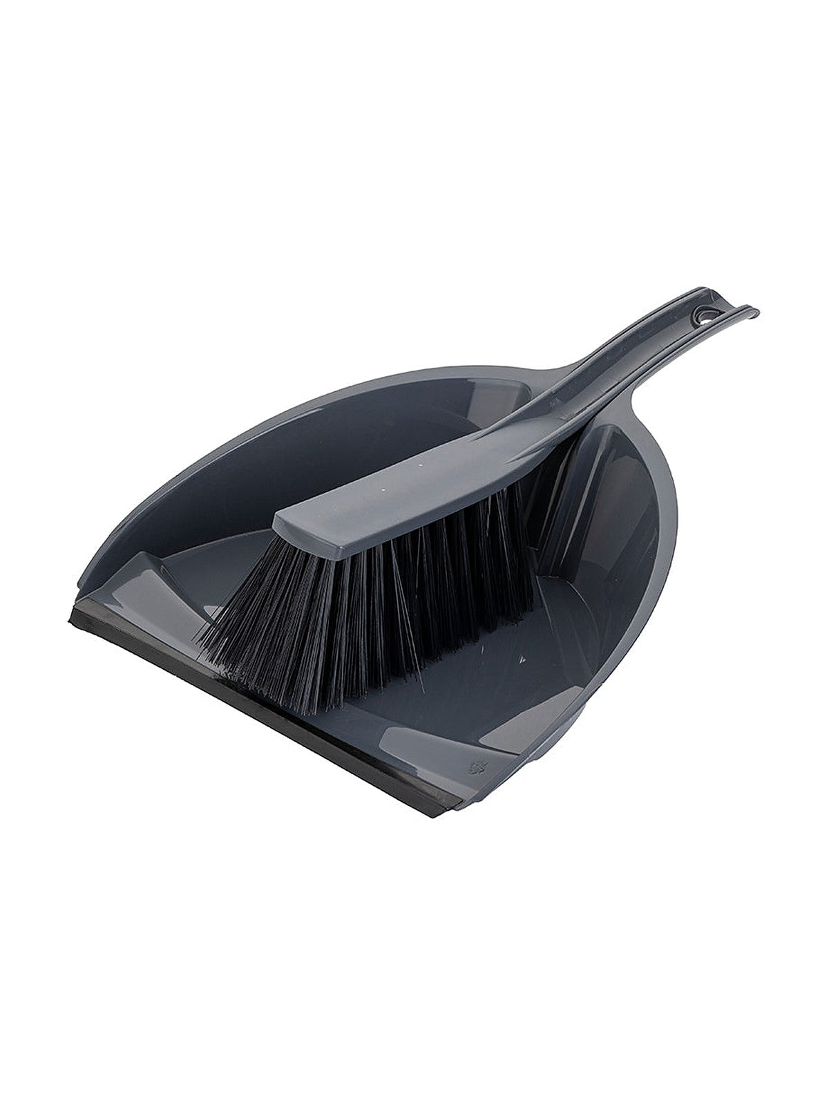 Zmiotka z szufelką plastikowa irys ciemny szary