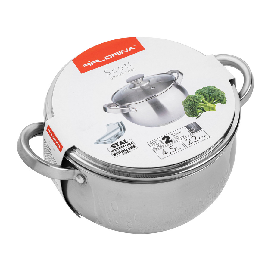 Garnek ze stali nierdzewnej Florina Scott 22 cm 4,5 l