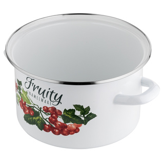 Garnek emaliowany Emalia Polska Pleszew Kalina 20 cm 3,75 l