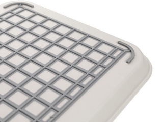 Taca antypoślizgowa Praktyczna 41 x 29 cm prostokątna szara