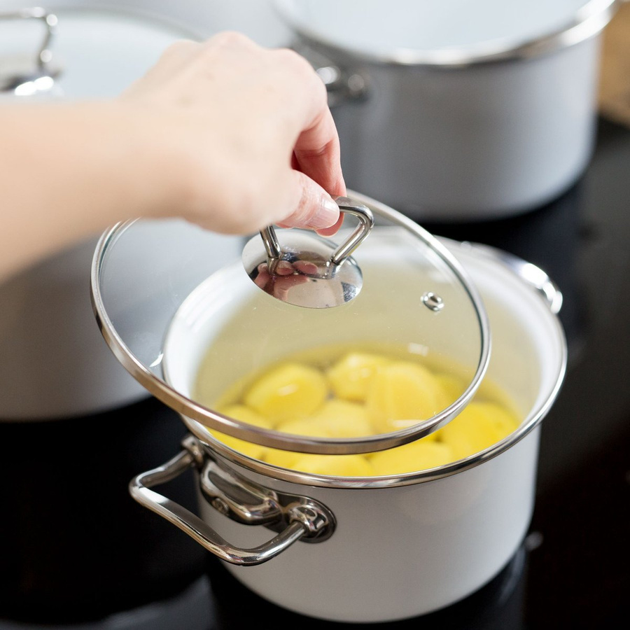 Zestaw garnków emaliowanych Primario 16/18/20/22cm Emalia Pleszew