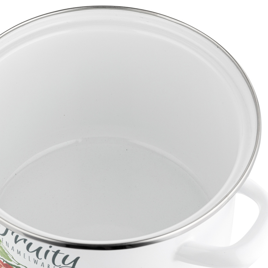 Garnek emaliowany Emalia Polska Pleszew Kalina 20 cm 3,75 l