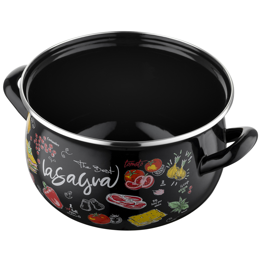 Zestaw garnków emaliowanych Emalia Polska Pleszew Lasagne 2,2 l i 3 l i 4,2 l i 5,3 l