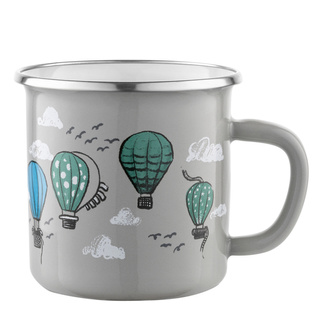 Kubek emaliowany Emalia Polska Pleszew Forever Young Baloniki 9 cm 550 ml