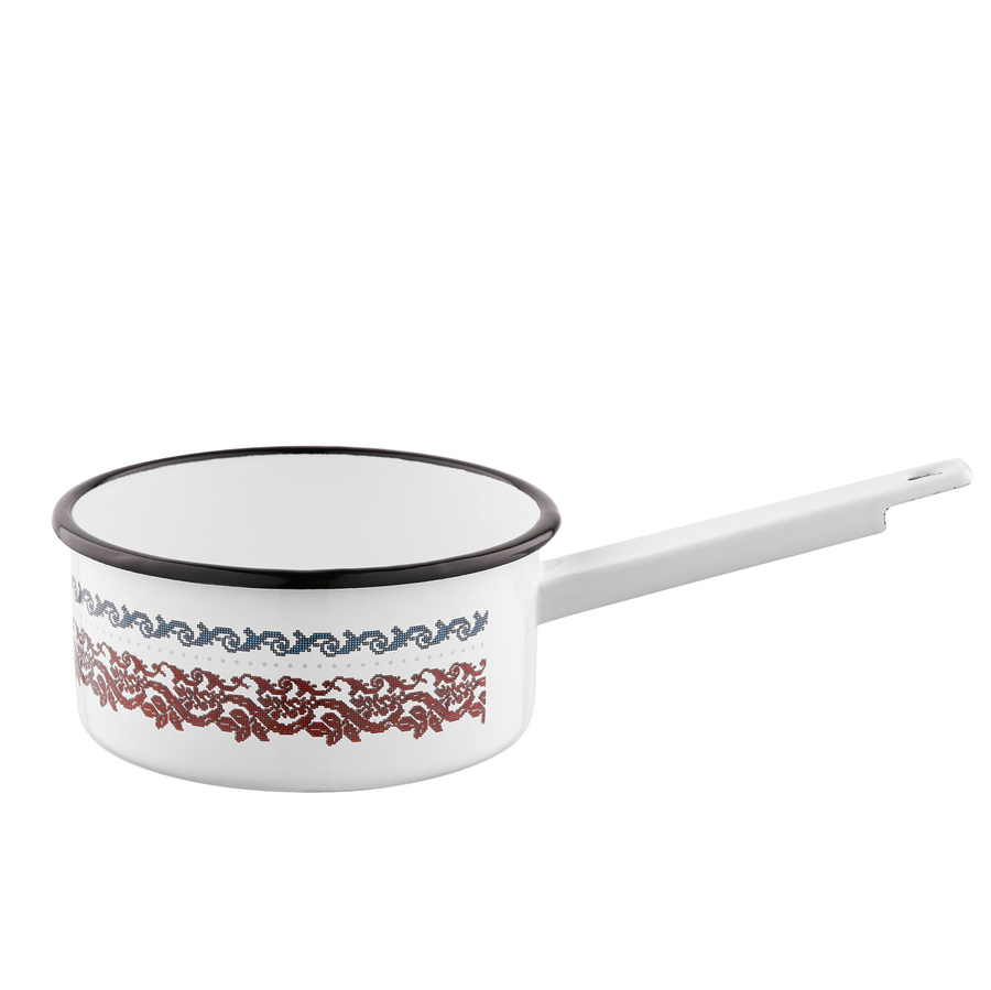 Rondel emaliowany prosty bez pokrywki Emalia Polska Pleszew Verry Merry 16 cm 1,4 l