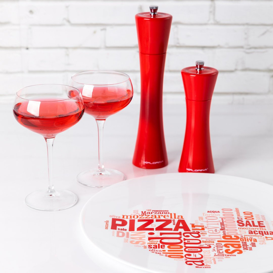 Młynek nowoczesny Florina 24 cm czerwony