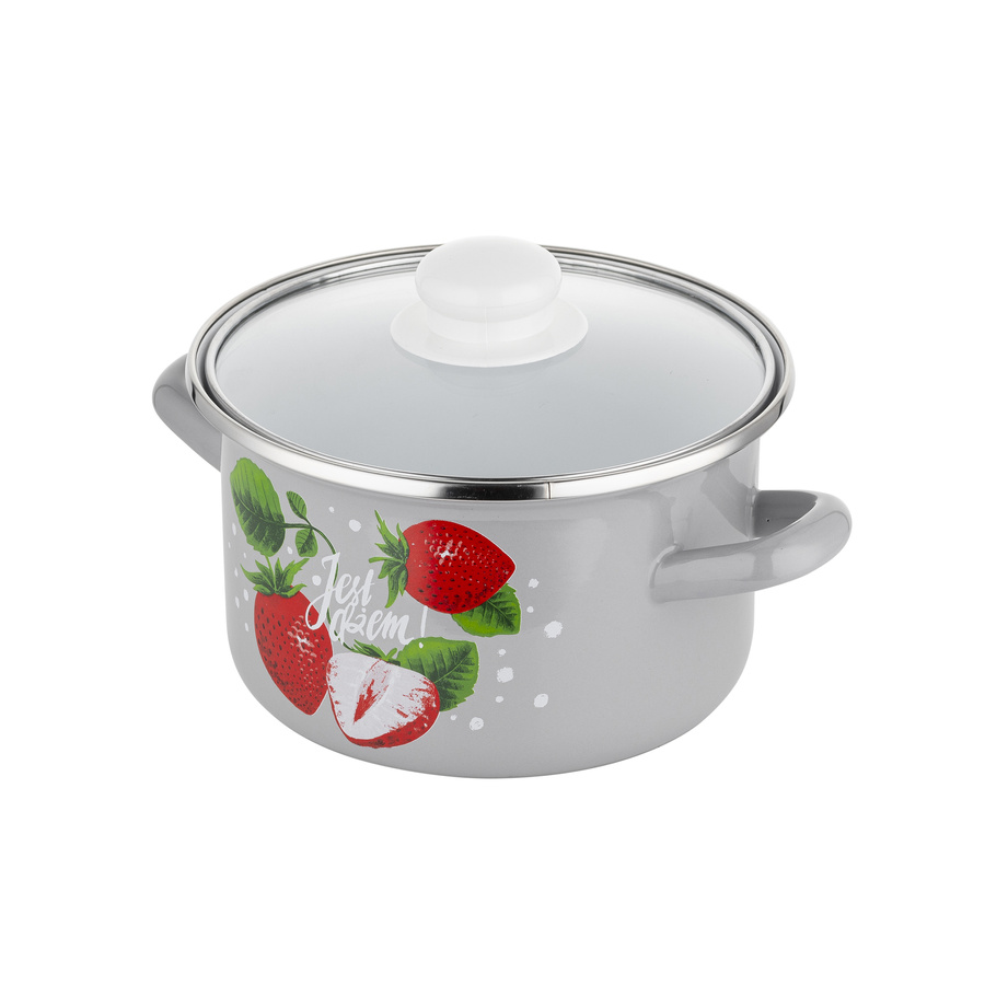 Garnek emaliowany Emalia Polska Pleszew Dżem 16 cm 2,1 l