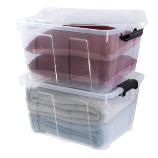 Skrzynia z pokrywą pojemnik 40l plastikowy szary