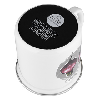 Kubek emaliowany na indukcję Emalia Polska Pleszew Burak 9 cm 550 ml 