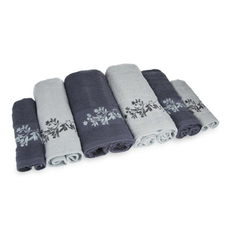 Komplet ręczników Miss Lucy Abbienti 6-elementowy niebieski jasnoszary
