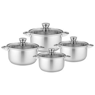 Komplet garnków ze stali nierdzewnej Florina Matteo 8 elementów