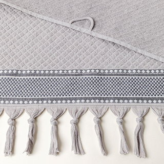 Ręcznik bawełniany łazienkowy Miss Lucy Belarda 50x90 cm jasnoszary