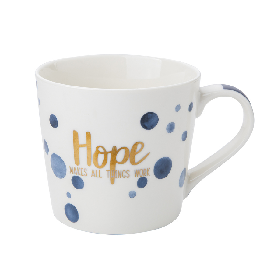 Kubek porcelanowy Florina Sara Blue 400 ml mix dekoracji