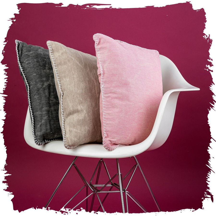 Poduszka Unique Living Jeans 45 x 45 cm różowa Miss Lucy