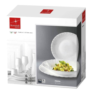 Komplet talerzy obiadowych Bormioli Rocco Prima dla 6 osób