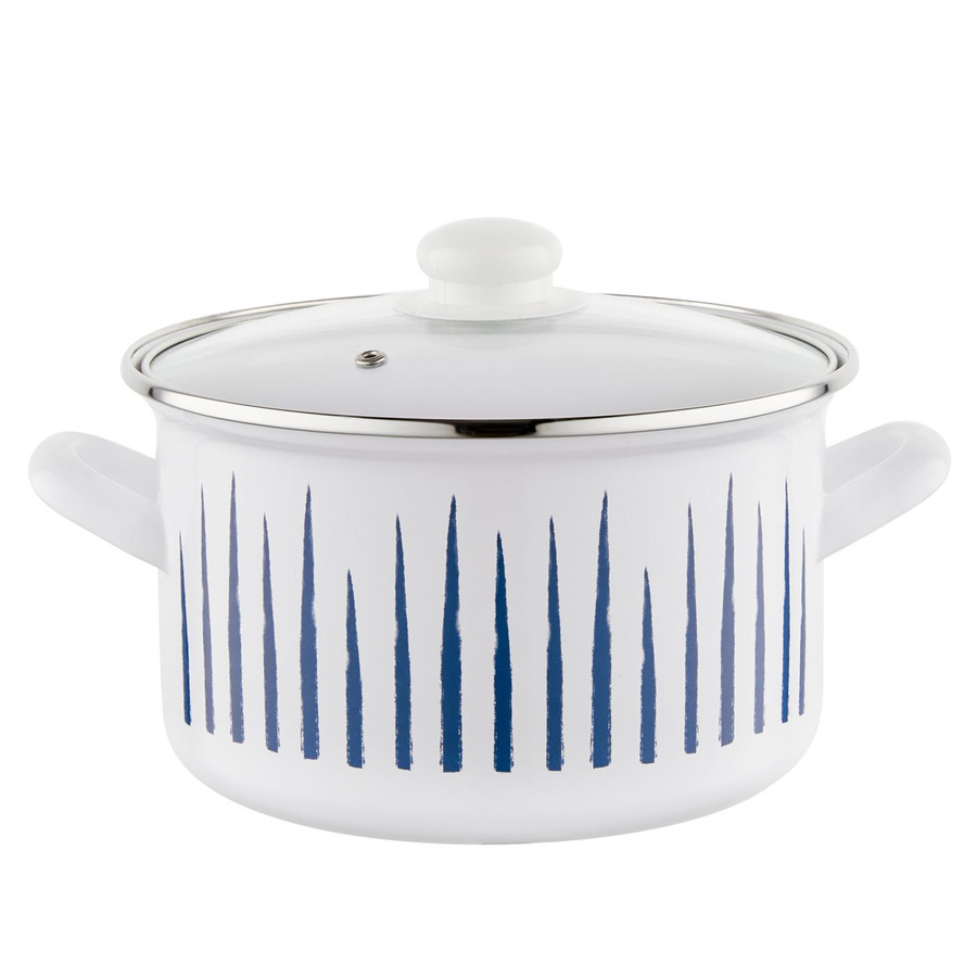 Garnek emaliowany Emalia Polska Pleszew Hamptons 20 cm 3,7 l
