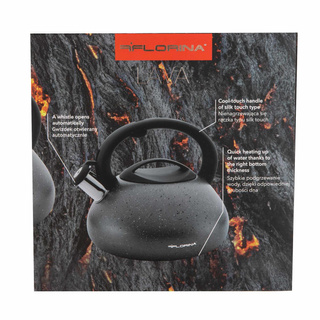 Czajnik nierdzewny na indukcję i gaz Florina Lava 2,5 l szary