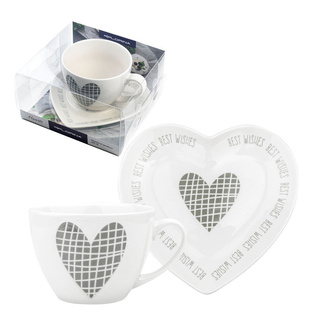 Filiżanka ze spodkiem prezentowa Florina Hearts 460 ml