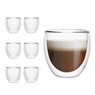 Zestaw 6 sztuk Szklanki termiczne double wall Florina Malachit  100 ml