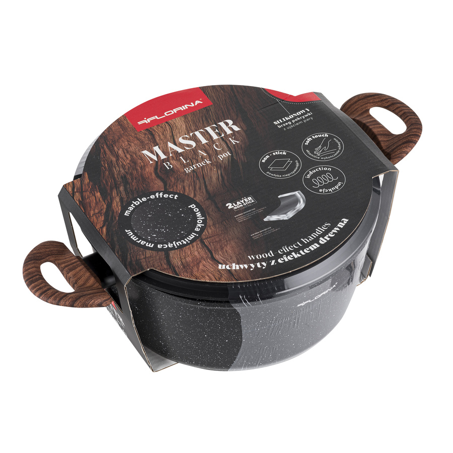 Garnek aluminiowy Florina Master Black 28 cm 6.5l