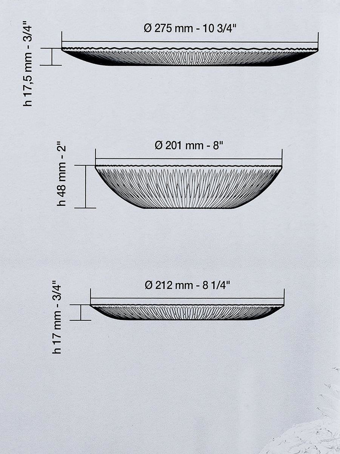 Talerze obiadowe Bormioli Rocco Coconut dla 6 osób 18 elementów