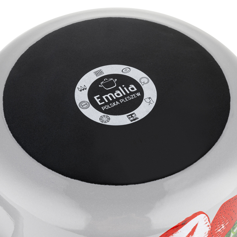 Garnek emaliowany Emalia Polska Pleszew Dżem 16 cm 2,1 l