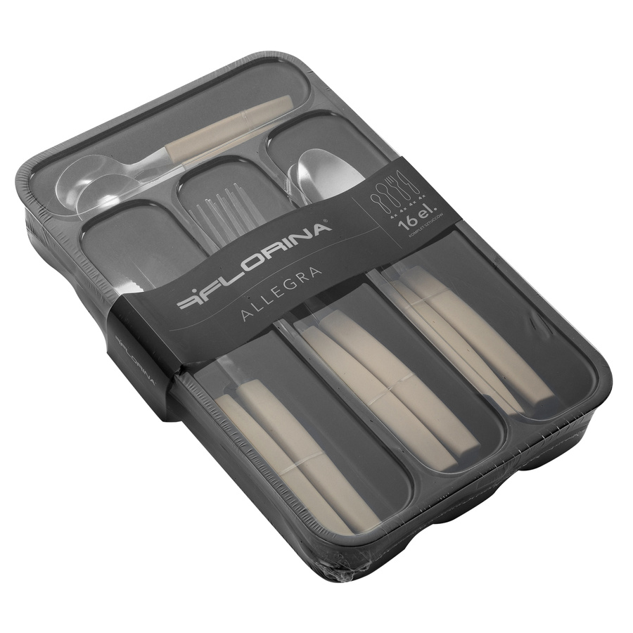 Komplet sztućców Florina Allegra 16 elementów beż