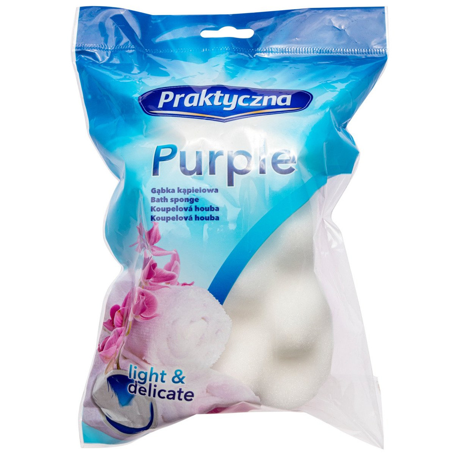 Gąbka kąpielowa praktyczna purple