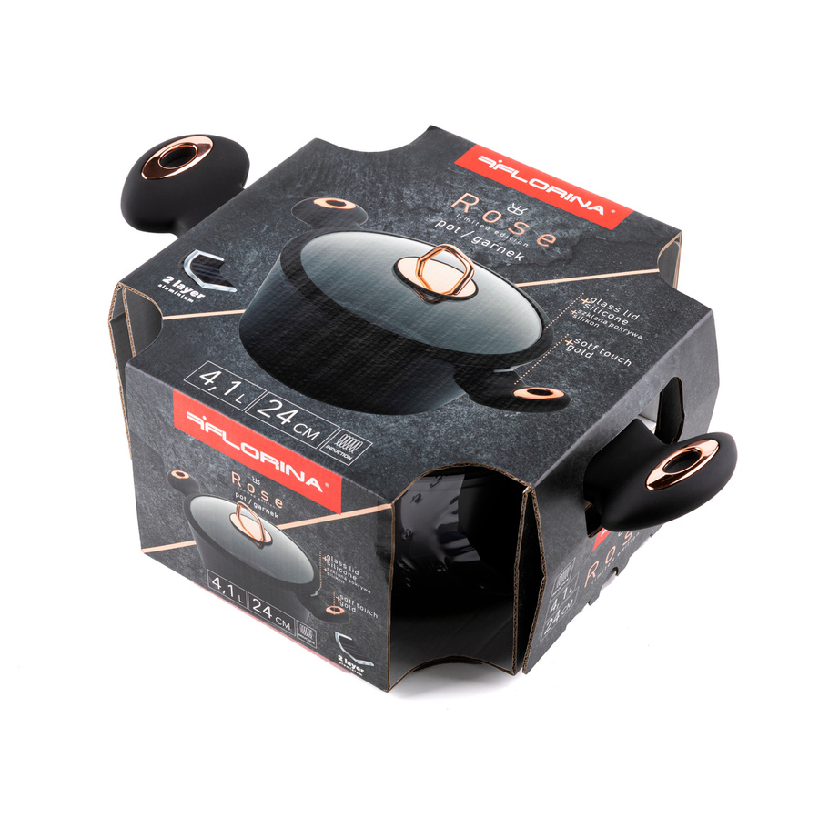 Garnek aluminiowy na indukcję Florina Rose 24 cm 4,2 l