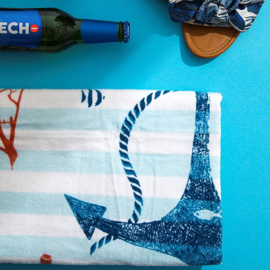 Ręcznik plażowy Miss Lucy 70 x 140 cm kotwica 2