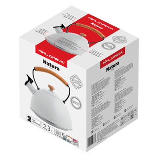 Czajnik nierdzewny Florina Natura Line biały 2,3 l