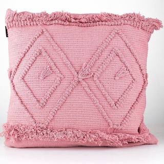 Poduszka Unique Living frędzle 45 x 45 cm różowa Miss Lucy