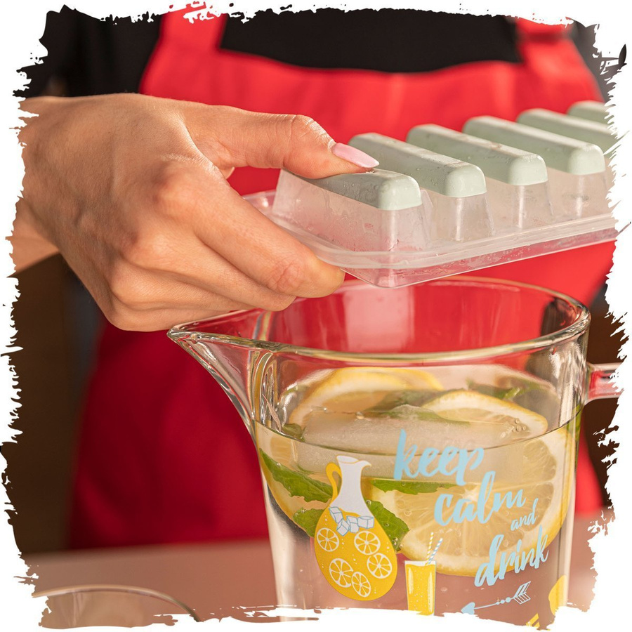 Foremki do lodu Praktyczna prostokątna miętowa - 2szt.