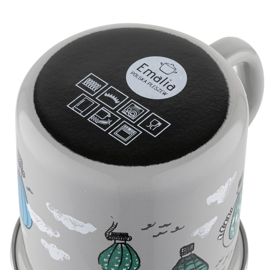 Kubek emaliowany Emalia Polska Pleszew Forever Young Baloniki 9 cm 550 ml