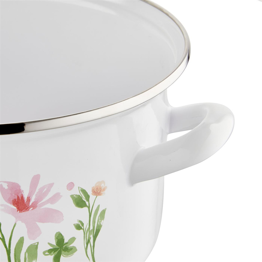 Garnek emaliowany Emalia Polska Pleszew Spring 18 cm 2,6 l