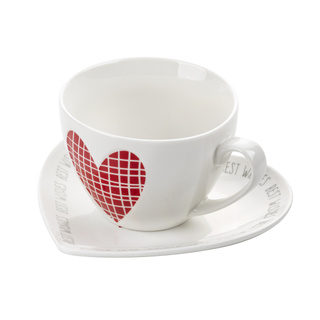 Filiżanka ze spodkiem prezentowa Florina Hearts 460 ml