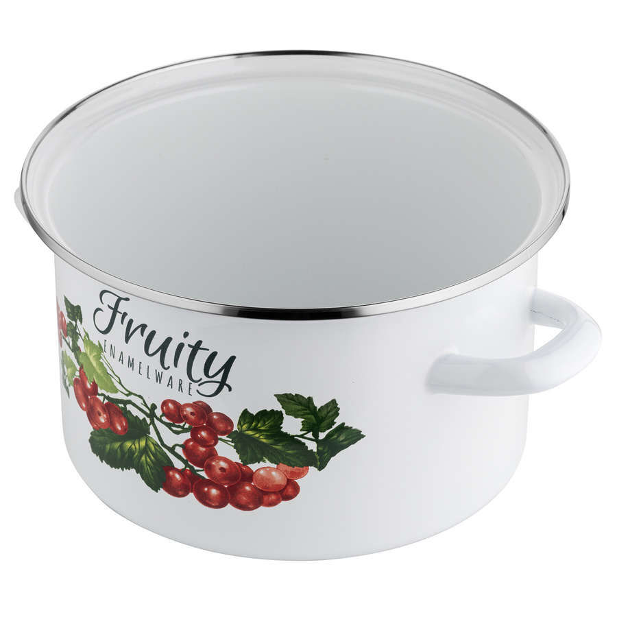 Garnek emaliowany Emalia Polska Pleszew Kalina 20 cm 3,75 l