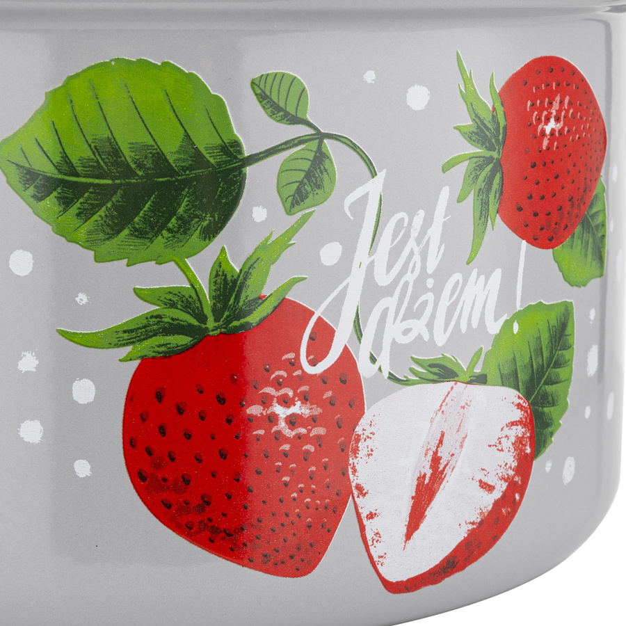 Garnek emaliowany Emalia Polska Pleszew Dżem 20 cm 4,1 l