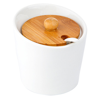 Cukiernica z bambusową pokrywką Florina Adria 10x10x9,5 cm 230 ml