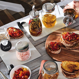 Butelka Bormioli Rocco Quattro Stagioni Genietti z nakrętką do słomki 400 ml