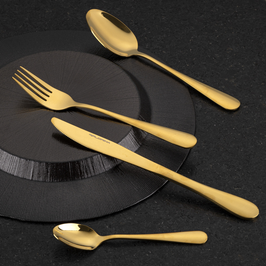 Komplet sztućców Florina Forte Flock 16 elementów złote