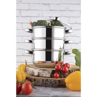 Garnek nierdzewny Florina Divapore do gotowania na parze 18 cm 4-elementowy