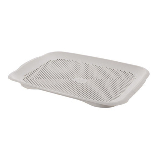 Deska do krojenia i cedzak durszlak Praktyczna 2 w 1 27,5 x 36,5 x 3 cm jasnoszara