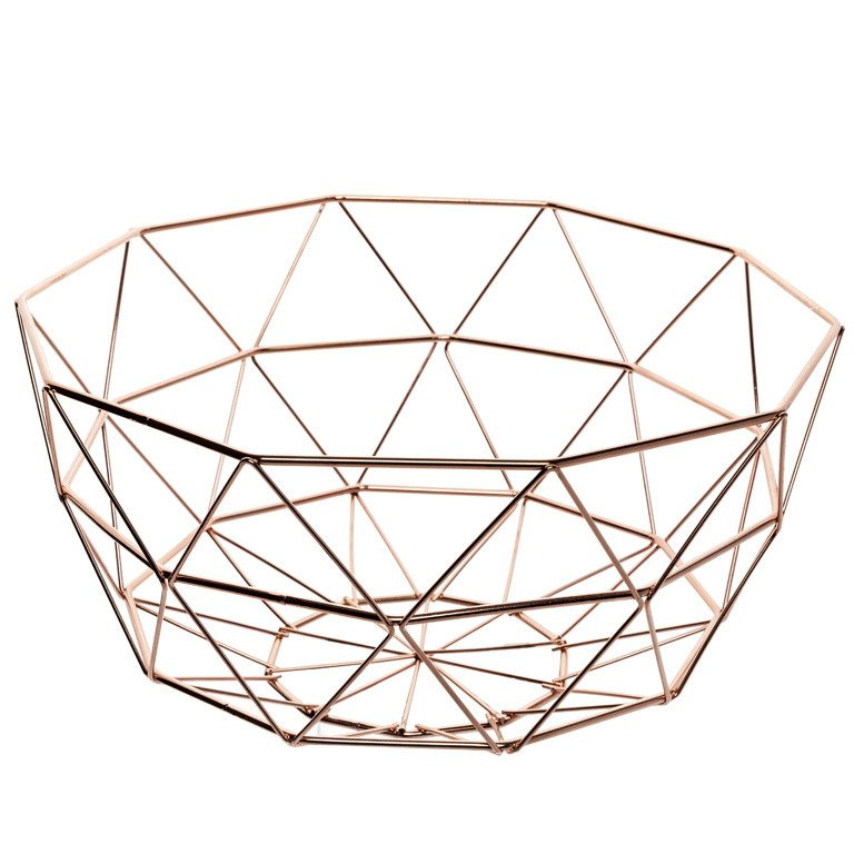 Kosz na owoce druciany Florina Altopiano miedziany